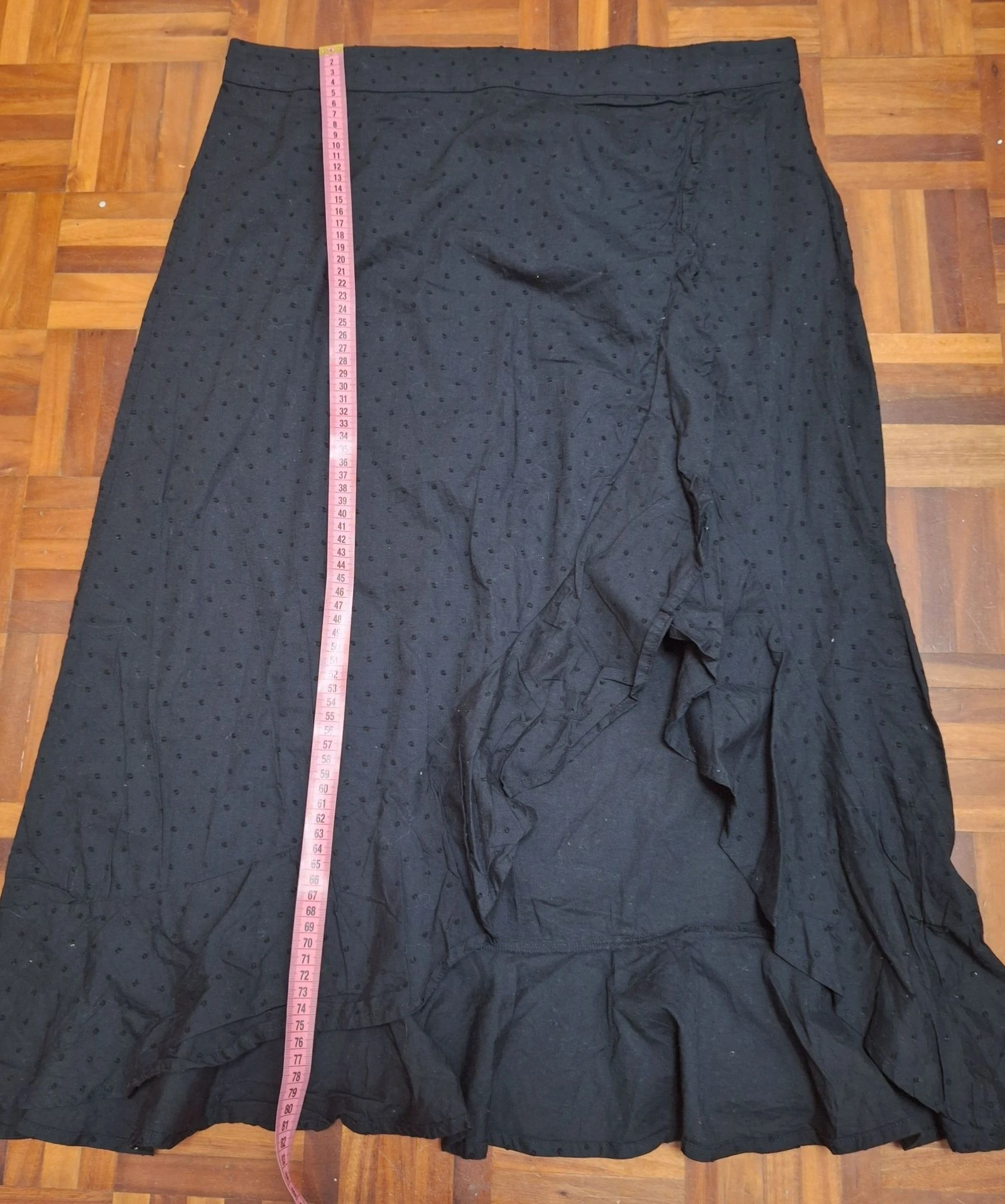WE black crisscross effect skirt 100% cotton size XL – photo 6